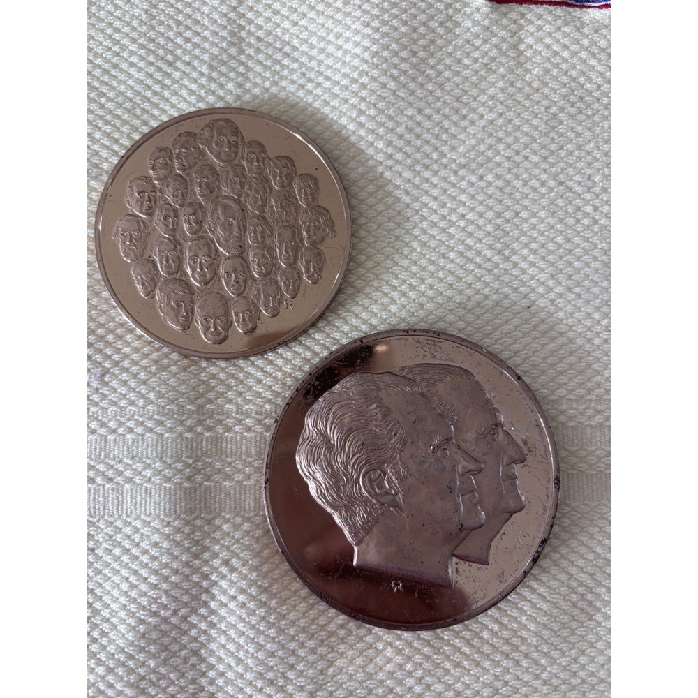 2 President Inauguration Commemorative Coins Second Term Of Office 1973 And 1976